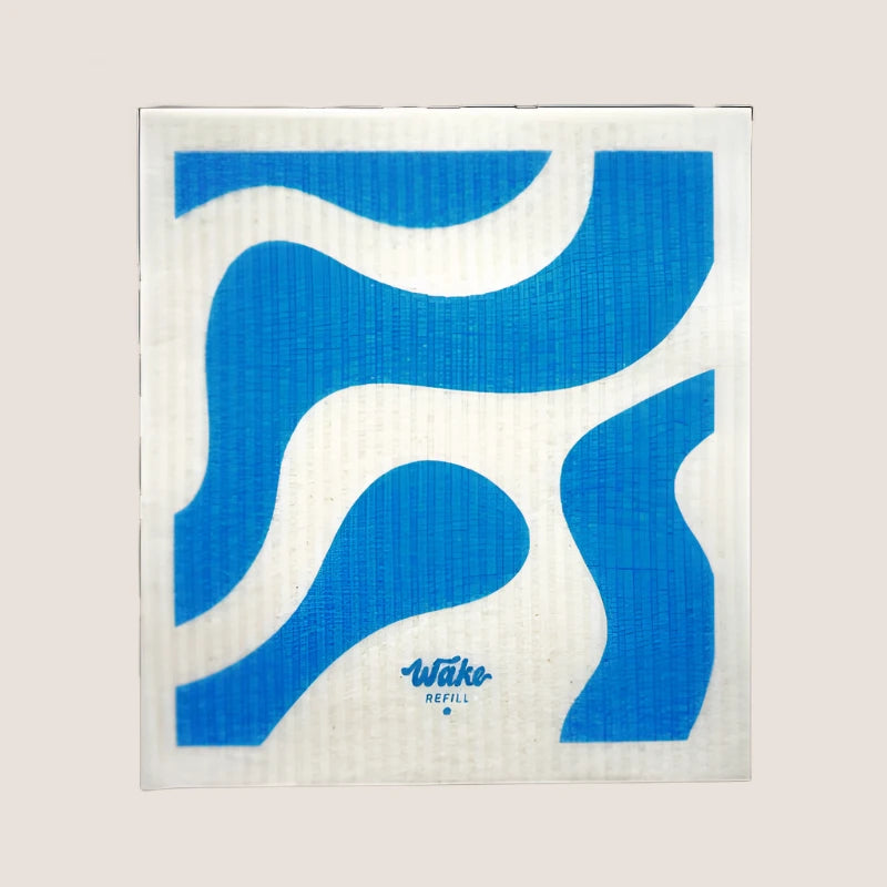 zero waste paper towel alternative swedish dishcloth blue