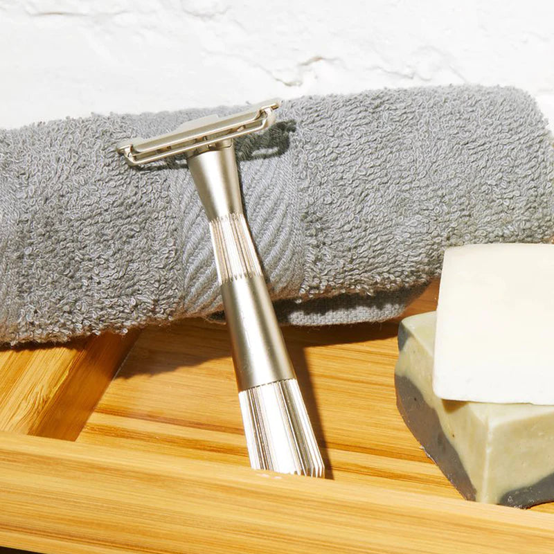 zero waste shaving refillable single blade razor